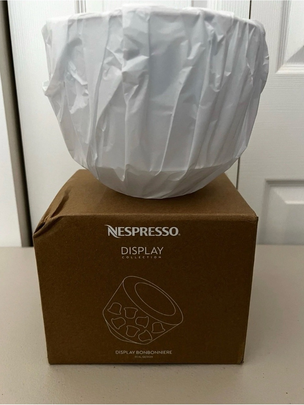 Nespresso Capsule Dispenser, Display Bonbonniere, Clear, Capacity 50 Capsules